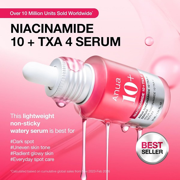 Anua Niacinamide 10% + TXA 4% Dark Spot Serum 30ml Bottle