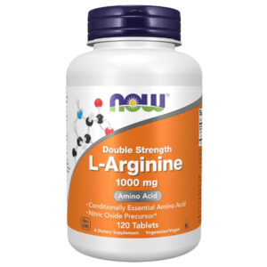 NOW Double Strength L-Arginine 1000 mg 120 Tablets Bottle