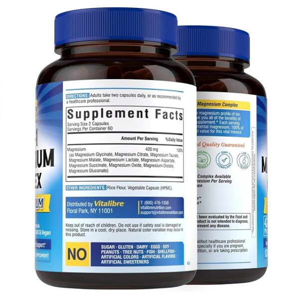 Vitalibre 10-in-1 Magnesium Complex 420mg 120 Capsules