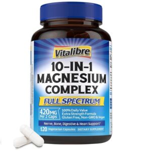 Vitalibre 10-in-1 Magnesium Complex 420mg 120 Capsules