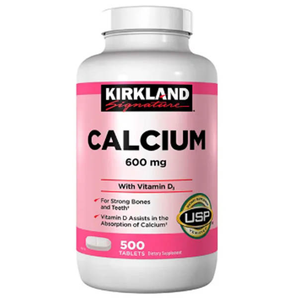 Kirkland Signature Calcium 600mg with Vitamin D3 500 Tablets