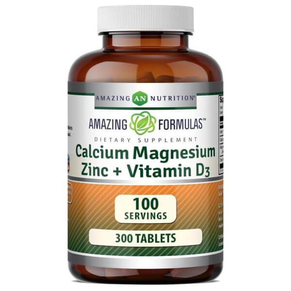 Shop Amazing Formulas Calcium Magnesium Zinc + Vitamin D3 300 Tablets at PureGlamer. 100 servings per bottle. Supports bone health, immune system, and overall wellness. Fast delivery across Bangladesh.