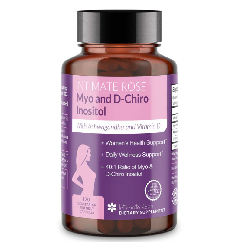 Intimate Rose Myo & D-Chiro Inositol – 120 Vegetarian Capsules (With Ashwagandha & Vitamin D)