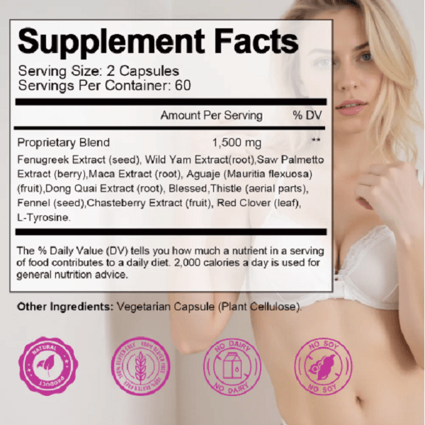 Totaria Health Breast Enhancement – 120 Capsules - Image 4