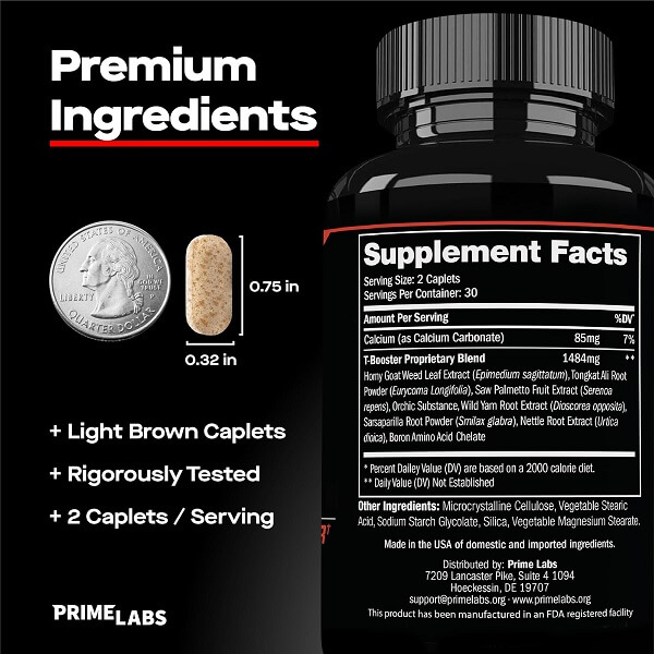 Prime Labs Prime Test Testosterone Booster – 60 Tablets - Image 2