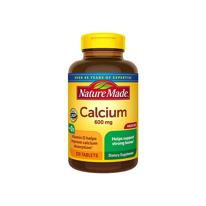 Nature Made Calcium 600 mg with Vitamin D3 – Bone Health Dietary Supplement (220 Tablets)