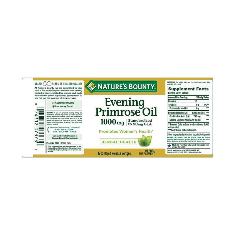 Nature's Bounty Evening Primrose Oil 1000 mg